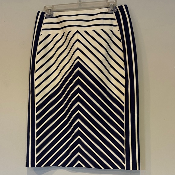 J crew size 10 Striped Blue  and White Women's Skirt - Picture 1 of 9